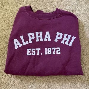 Alpha phi crewneck